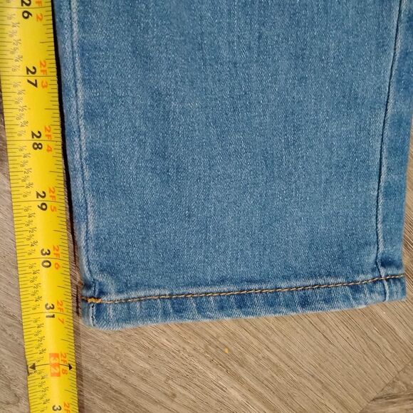 Blue Topic Womens distressed ripped light Blue Jeans cargo utility y2k straight - Picture 6 of 7